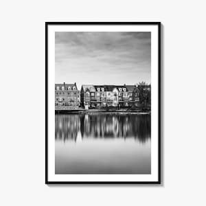 Alexandria Virginia Photo Poster Print, Alexandria Virginia Black and White Wall Art, Photography, Alexandria Virginia Travel, Map Poster