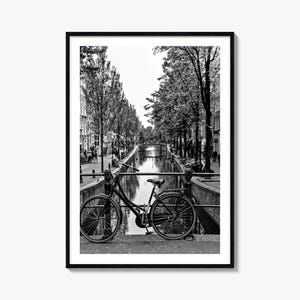 Amsterdam Fotodruck Nr. 3, Amsterdam Schwarzweiß, Amsterdam Fotografie, Amsterdam Reise, Amsterdam Karte Poster