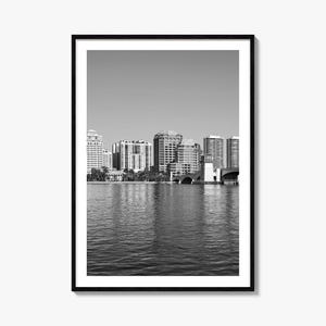 West Palm Beach Foto Poster Druck, West Palm Beach Schwarz Weiß Wandkunst, West Palm Beach Fotografie, Reise, Karte Poster