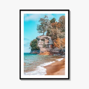 Chapel Rock Fine Art Photo Print, Pictured Rocks, Lake Superior, Munising Michigan