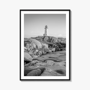 Nova Scotia Foto Poster Druck, Nova Scotia Schwarz und Weiß Wandkunst, Nova Scotia Fotografie, Nova Scotia Reise, Karte Poster