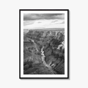 Grand Canyon Foto Poster Druck, Grand Canyon Schwarzweiß Kunst, Grand Canyon Fotografie, Grand Canyon Reise, Karte Poster