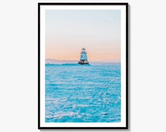 Burlington Vermont Fine Art Photo Print, Lake Champlain Poster