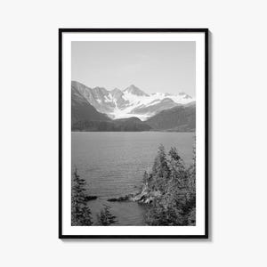 Whitier Photo Poster Print Alaska,kauf Kunstwerk, Kunstwerk in Schwarz und Weiß, Fotodruck