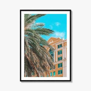 Coral Gables kleurrijke poster print nr. 2, Coral Gables fotokunst, Coral Gables decor, reizen print, Coral Gables stratenplan poster, stadsplattegrond