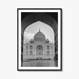 Indien Foto Poster Druck, Indien Schwarzweiß Wandkunst, Indien Wand Fotografie, Indien Reise, Indien Karte Poster
