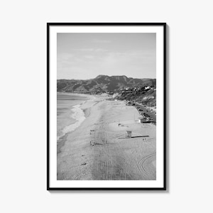 Malibu Foto Poster Druck Nr. 1, Malibu Schwarzweiß, Wandkunst, Malibu Wand Fotografie, Malibu Reise, Malibu Karte Poster