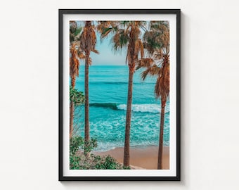 Laguna Beach Fine Art Photo Print, Orange County Poster, California Palm Trees Wall Decor