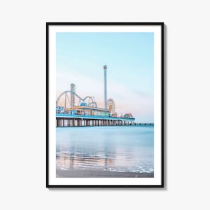 Galveston Colorful Poster Print, Galveston Photo Wall Art, Galveston Decor, Galveston Travel Print, Galveston Street Map Poster, City Map