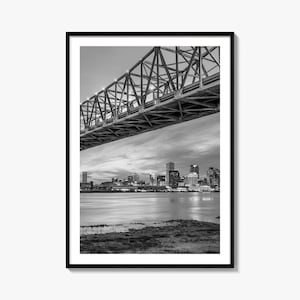 New Orleans Photo Poster Print No 2, New Orleans Black and White Art, New Orleans Photography, New Orleans Travel, Map Poster