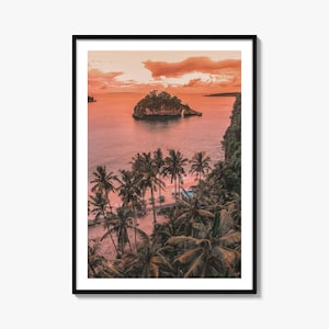 Bali Colorful Poster Print No 2, Bali Photo Wall Art, Bali Wall Decor, Bali Travel Print, Bali Street Map Poster, City Map