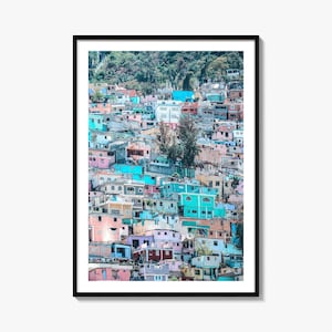 Haiti Colorful Poster Print, Haiti Photo Wall Art, Haiti Wall Decor, Haiti Travel Print, Haiti Street Map Poster, City Map