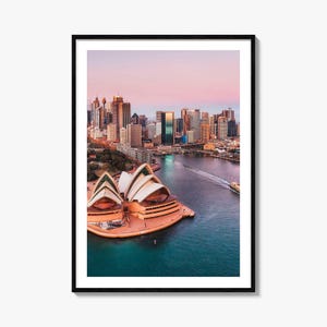 Sydney Colorful Poster Print No 1, Sydney Photo Wall Art, Sydney Wall Decor, Sydney Travel Print, Sydney Street Map Poster, City Map