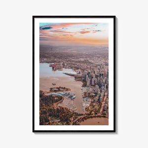 Vancouver Colorful Poster Print Canada No 2, Vancouver Photo Art, Vancouver Decor, Vancouver Travel Print, Vancouver Street Map Poster