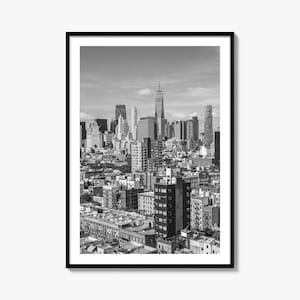 Impresión de póster fotográfico del Lower East Side, arte en blanco y negro del Lower East Side, fotografía mural del Lower East Side, viajes, póster de mapa