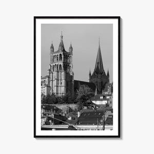 Fransen Foto Poster Druck, Fransössen Schwarzweiss Wandkunst, Fransösser Wand Fotografie, Fransösser Reise, Fransäser Karte Poster