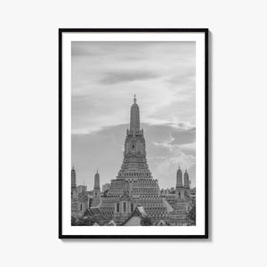 Thailand Foto Poster Nr. 1, Thailand Schwarzweiß Wandkunst, Thailand Fotografie, Thailand Reise, Thailand Karte Poster