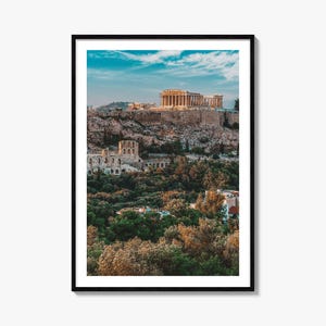 Athen Buntes Plakat Griechenland Nr. 1, Athen Griechenland Foto Wandkunst, Athen Griechenland Wanddekor, Reisedruck, Straßenkarte Poster, Stadt Karte