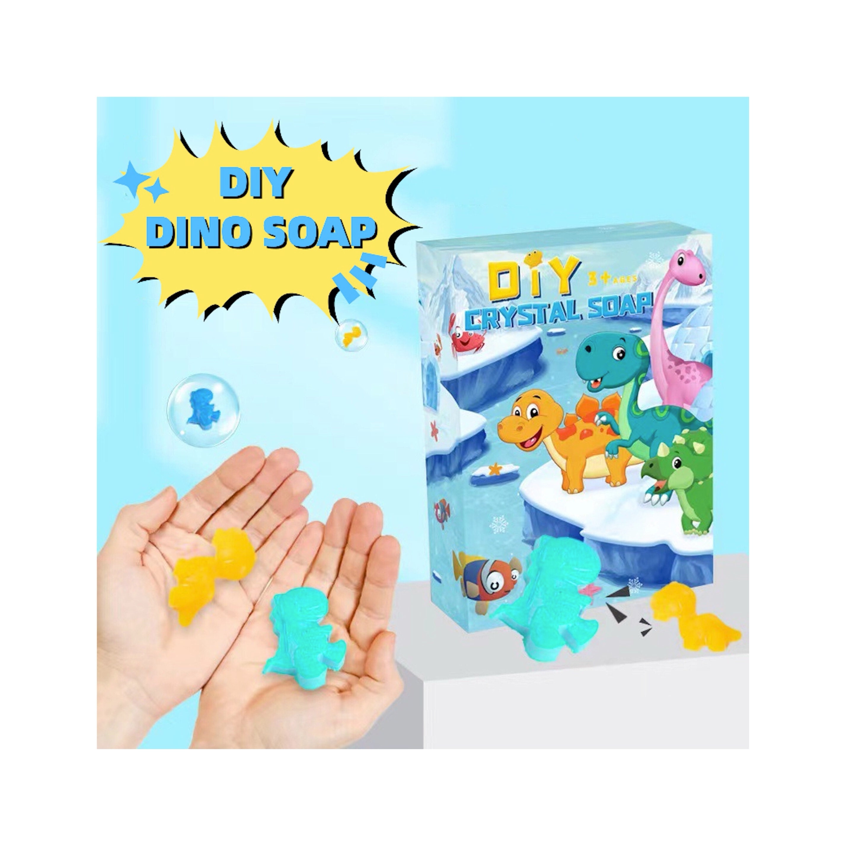 DIY Dino Soap Making Kit for Kids-best Educational STEM Activity Craft Gift  for Kids All Ages BEST Birthday Craft Gifts for Girls and Boys 