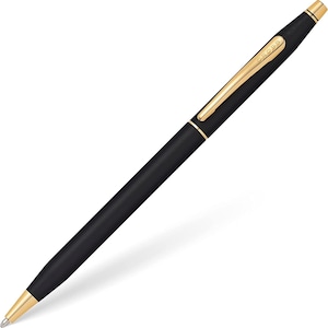Gratis graveerkruis 23 kt gouden versiering klassieke eeuwse medaillewinnaar balpen met kruis geschenkdoos en tas Echt gloednieuw!