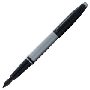 Pluma estilográfica Cross Calais Mutte gris, plumín de acero inoxidable F, regalo grabado gratis