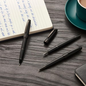 Freie Gravur Kreuz Bailey Matte Schwarz Farbe Rollerball Pen Luxus Schreiben Geschenk