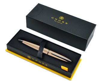 Laser Engraved CROSS ATX Rose Gold Ballpoint Pen with Gift Box