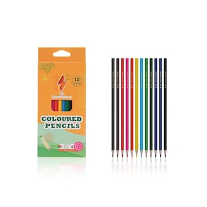 12 Colors Pencils Drawing Sketching Coloured Pencils Professional Grade Vibrant Coloring Pens Kit