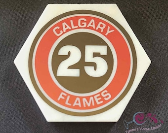 Calgary Flames Hockey Team #25 - Jacob Markstrom - Marble Coaster