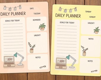 Daily Planner Printable: Undated A4/US Letter (PDF)