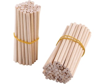 Natural Wooden Dowels | Unfinished Craft Sticks for DIY Projects