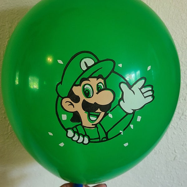 Mario Brothers Balloons Super Mario Brothers Party Supplies Mario Luigi Birthday Party Favors - 12 pcs. Latex Balloons Free Shipping