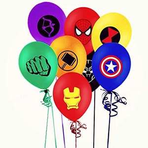 Avengers Balloons Superhero Party Supplies Building Avengers Birthday Party Favors - 12 pcs. Latex Balloons Free Shipping