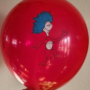 Dr. Seuss Balloons Cat in the Hat Party Supplies Birthday Party Favors ...