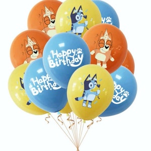 Blue Dog Balloons Blue Dog Party Supplies Dog Family Birthday Party Favors - 12 pcs. Latex Balloons Free Shipping