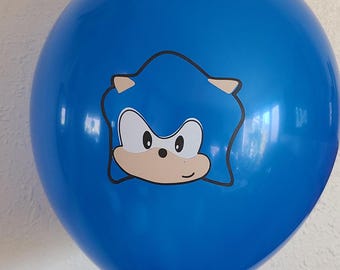 Sonic the Hedgehog Balloons Sonic Party Supplies Sonic  Birthday Party Favors - 10 pcs. Latex Balloons Free Shipping