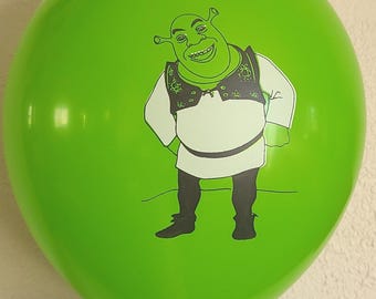 Ogre Balloons Funny Ogre and Donkey Party Supplies Ogre Birthday Party Favors - 12 pcs. Latex Balloons Free Shipping