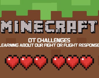 Minecraft Fight or Flight Flashcards - Teaching Kids About Stress Responses (Digital Download)