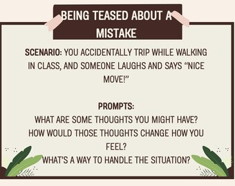 Thoughts & Feelings Social Scenarios – Flashcards for Kids (Ages 7–10) | Digital Download