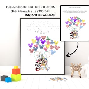Cadeau de classe personnalisé avec des noms, merci professeur, cadeau de fin d'année, cadeau de remerciement pour professeur, cadeau de classe, cadeau mickey mouse, toile
