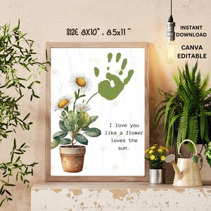 Valentine&#39;s Handprint Art: DIY Kid&#39;s Craft Gift (Digital Download)