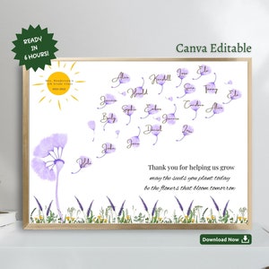 Teacher Appreciation Gift from Class | Personalized Teacher Gift | End of Year | Teacher Appreciation dandelion Gift | helping us grow