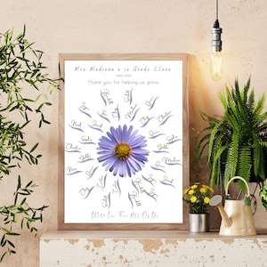 Regalo di apprezzamento per l'insegnante dalla classe / Regalo personalizzato per l'insegnante / Regalo di fine anno per l'insegnante / Regalo di apprezzamento per l'insegnante / Aiutarci a crescere