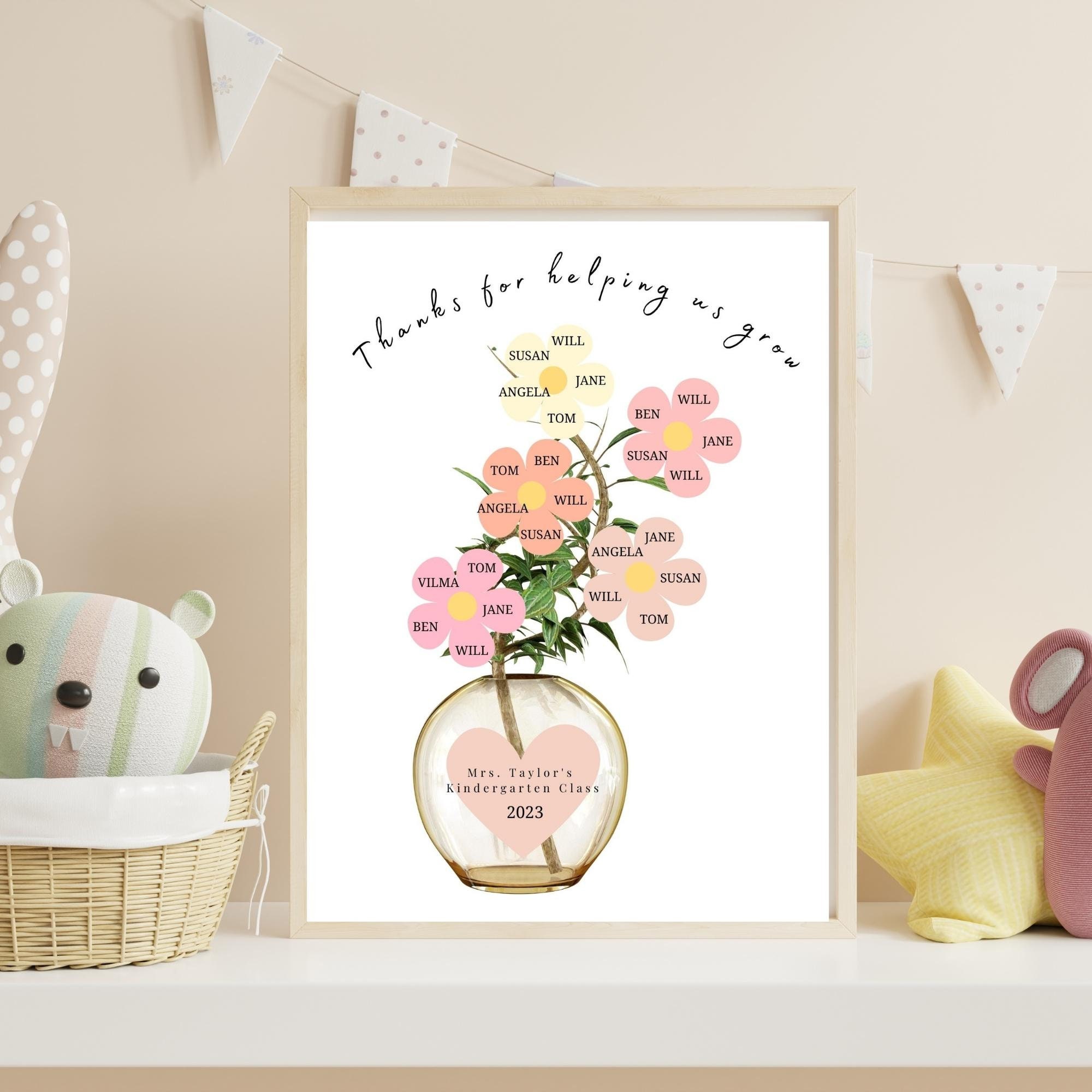 Teacher Class Printable Teacher Gift Print Personalized - Etsy