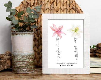 Personalized Teacher Appreciation Flower Gift from Class (Digital Download)