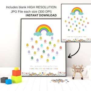 Regalo de agradecimiento al maestro, Los maestros siembran semillas, ayudándonos a crecer, huella digital de los niños, regalo de clase, agradecimiento al maestro, Canva, regreso a clases