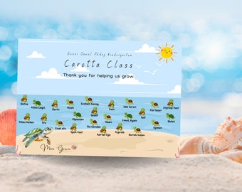 Personalized Teacher Appreciation Gift: Caretta Class Keepsake (Digital Download)
