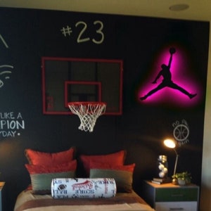 23 Air Jordan Wall Art,Jordan Light, Jordan Led Wall Lamp, Jordan Night Light, Jordan Room Decor, Basketball Lamp