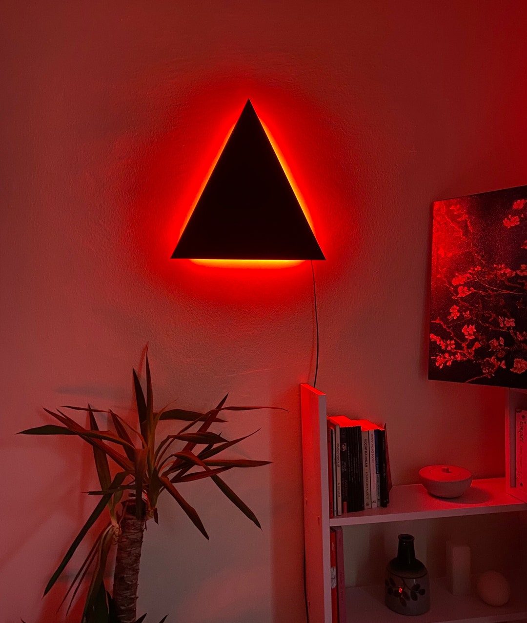 Minimalist Design Led Wall Lampwood Wall Light Etsy