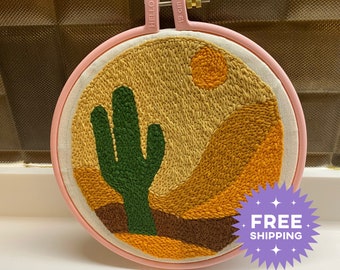 Punch Embroidery Kit, Wall Board With Hand Tassels, All Materials Included